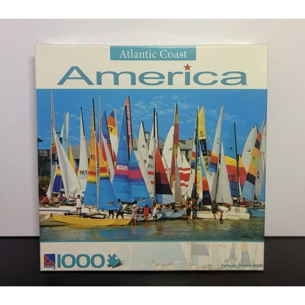 Atlantic Coast America Sailboats Virginia Beach 1000 pc Puzzle 2008 COMPLETE